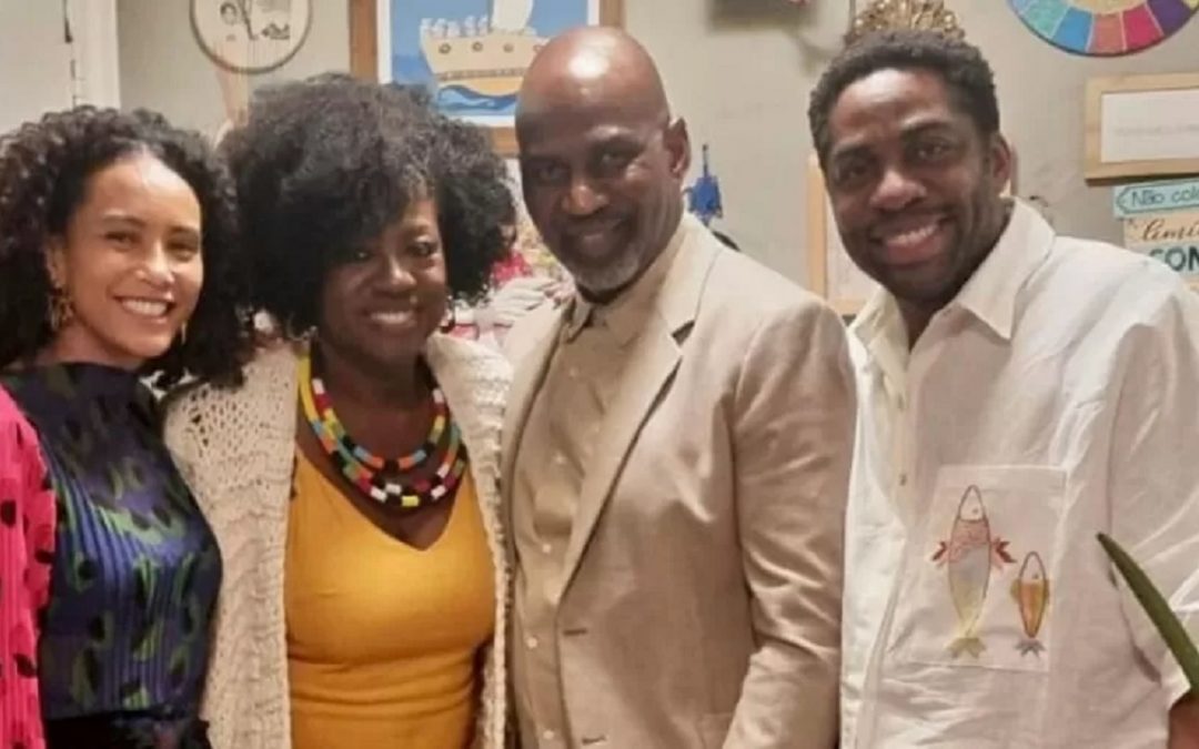 Taís Araújo e Lázaro Ramos promovem jantar com amigos para Viola Davis