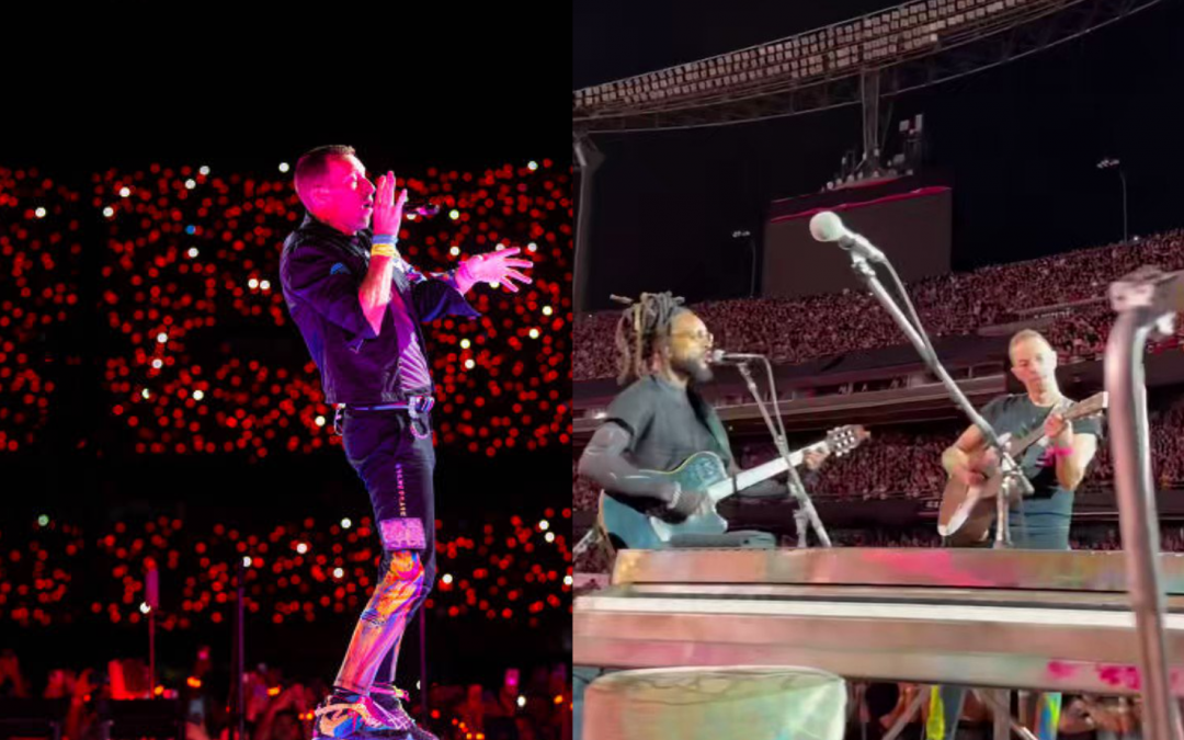 Rael faz dueto com Coldplay em último show da turnê da banda em São Paulo