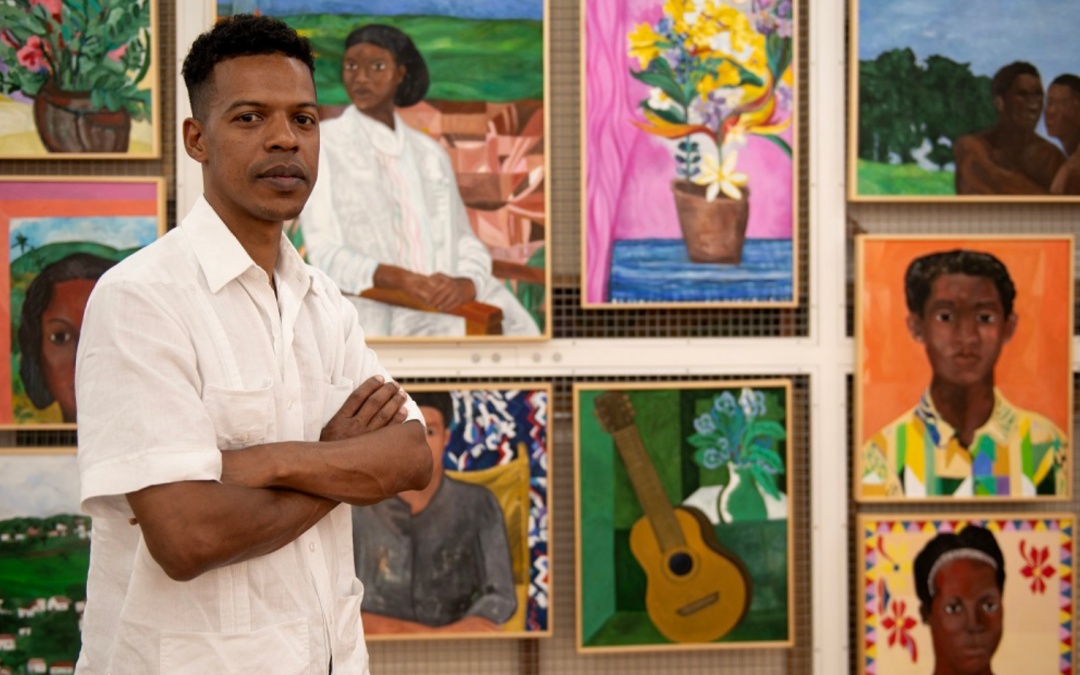 Rafael Pereira celebra primeira mostra individual na Galeria Estação misturando negritude e a estética modernista