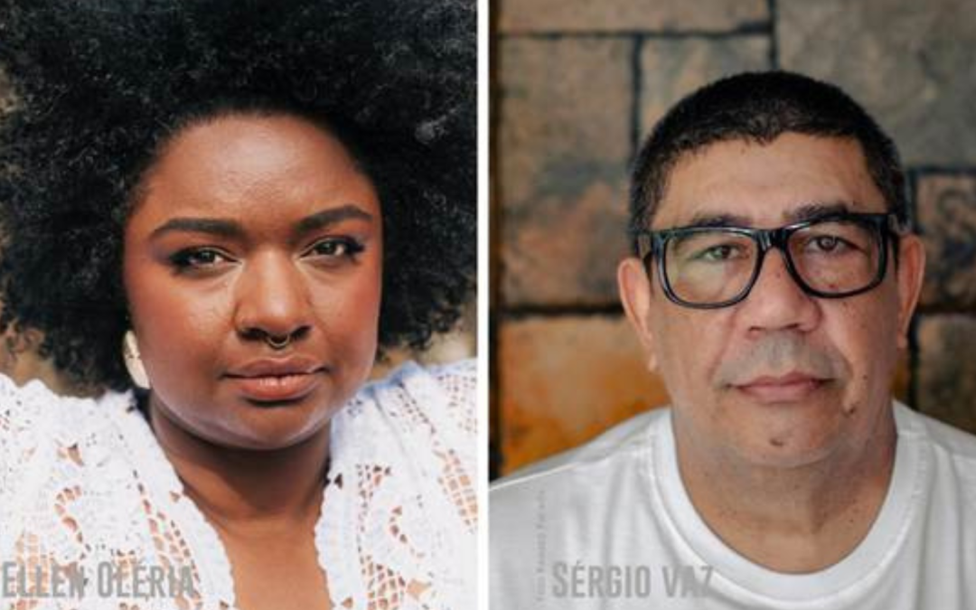 Ellen Oléria e Sérgio Vaz participam do Sempre Um Papo no Sesc Pinheiros, em São Paulo